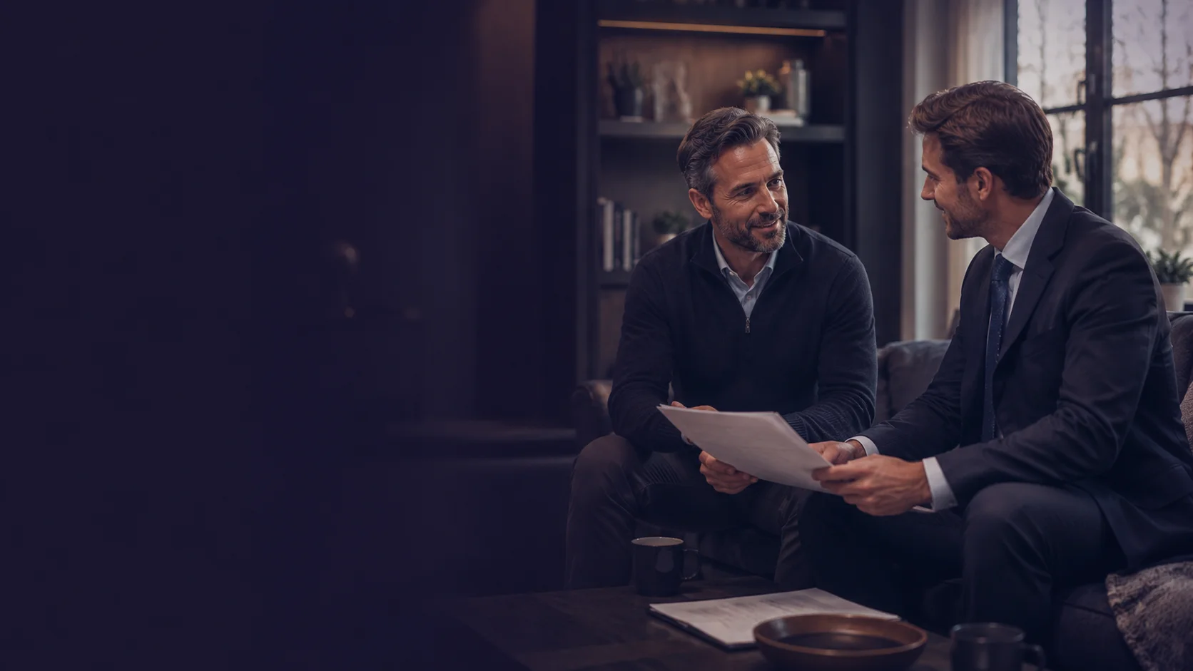 Reviewing a guaranteed rent offer indoors
